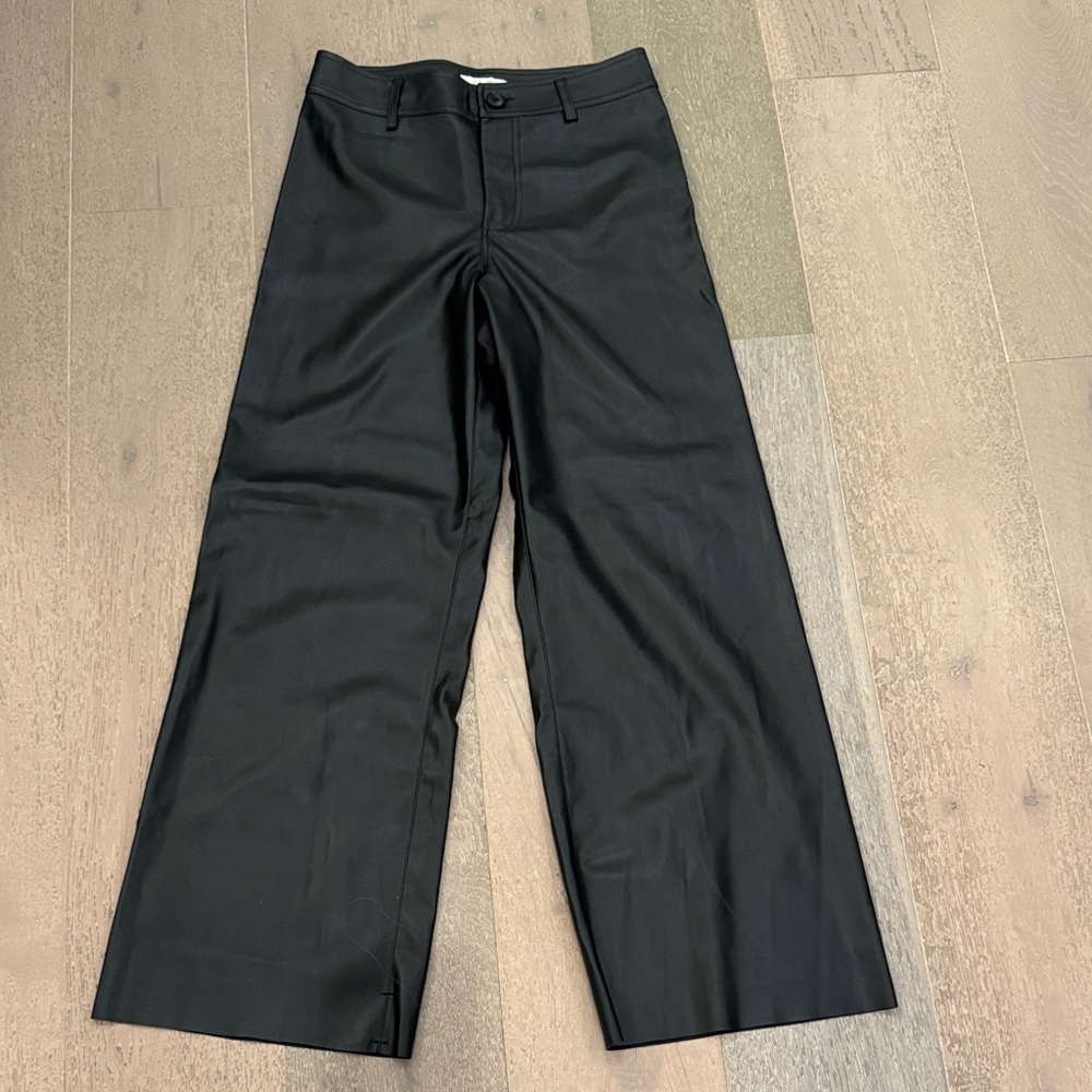 Z Supply Wide Leg  Faux Leather Pants